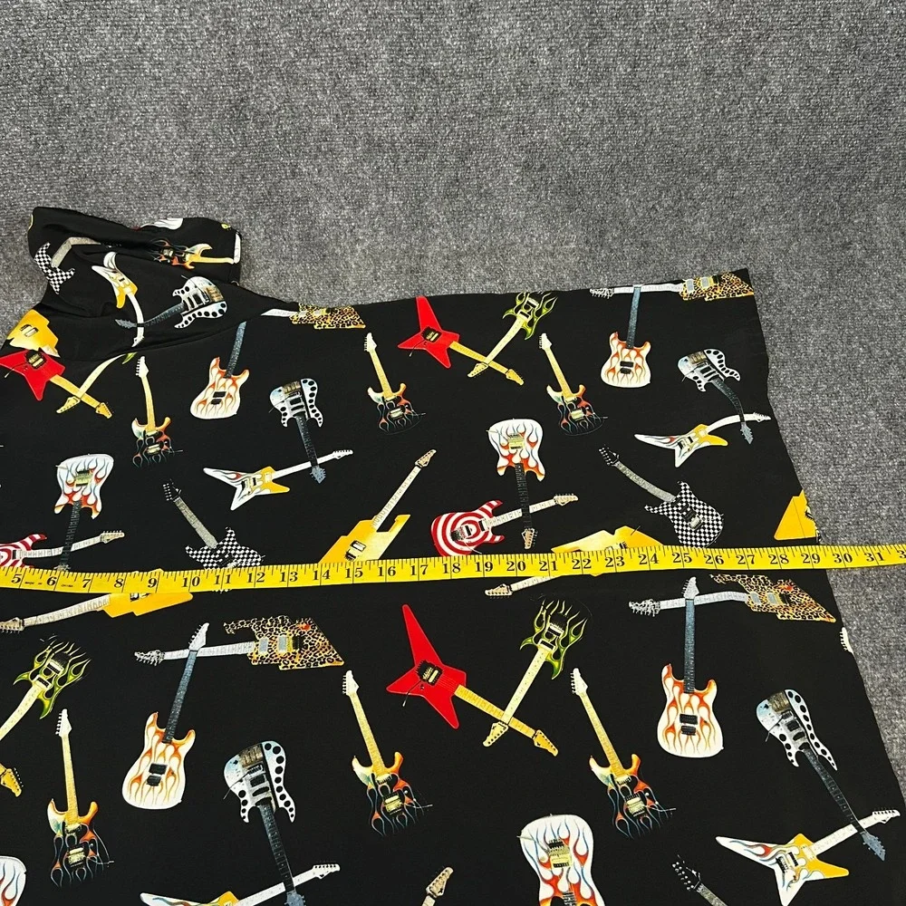 Mens VTG Dragonfly Clothing Co. Hard Rock St Thomas AOP Guitar Camp Shirt Size M - Picture 12 of 13
